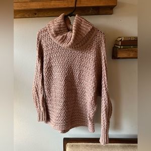 Pink Rose turtleneck sweater